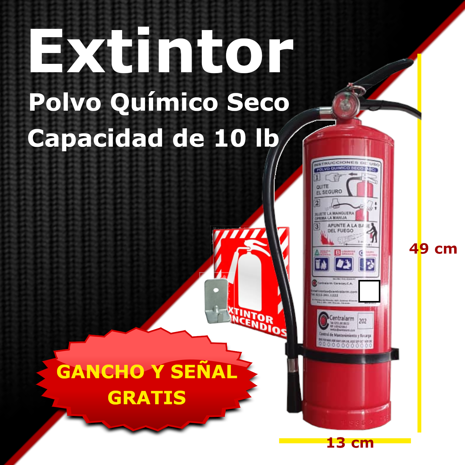 Extintor PQS 10lb